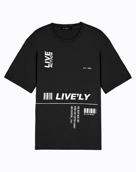 남성 LIVE&#039;LY 그래픽 티셔츠 (CTI306)